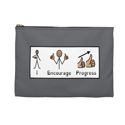 GRAY Special Educator / I Encourage Progress Pencil Pouch