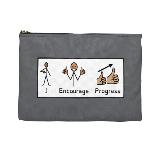 GRAY Special Educator / I Encourage Progress Pencil Pouch