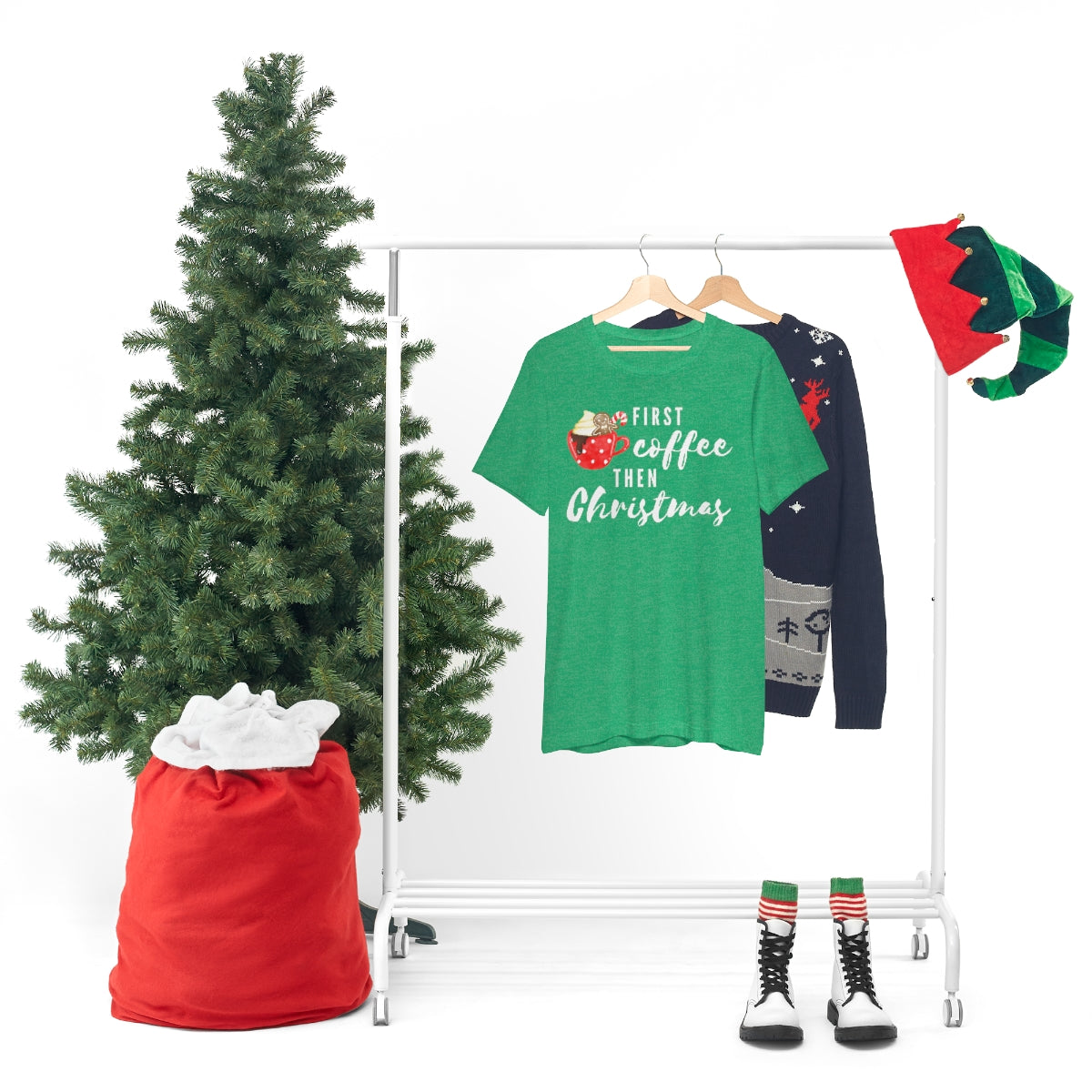 First Coffee Then Christmas Tee
