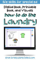 Laundry Task Analysis and Interactive Book (Print and Digital) for Special Ed