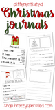 Christmas Themed Differentiated Journal Writing for Special Education