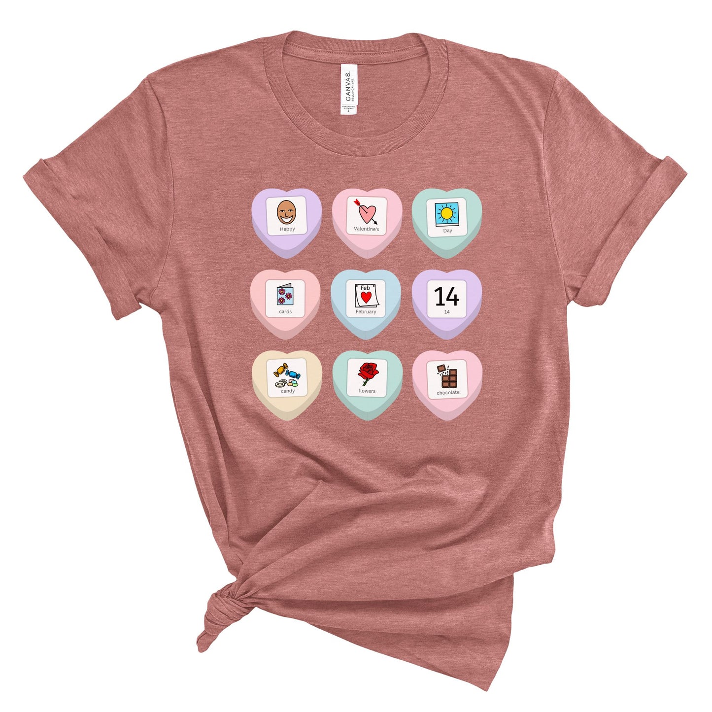 Candy Heart PCS Symbol Special Education Teacher Tee