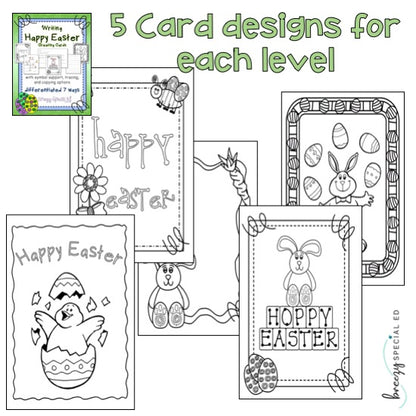 Easter Cards: Differentiated for ALL your Special Ed Students