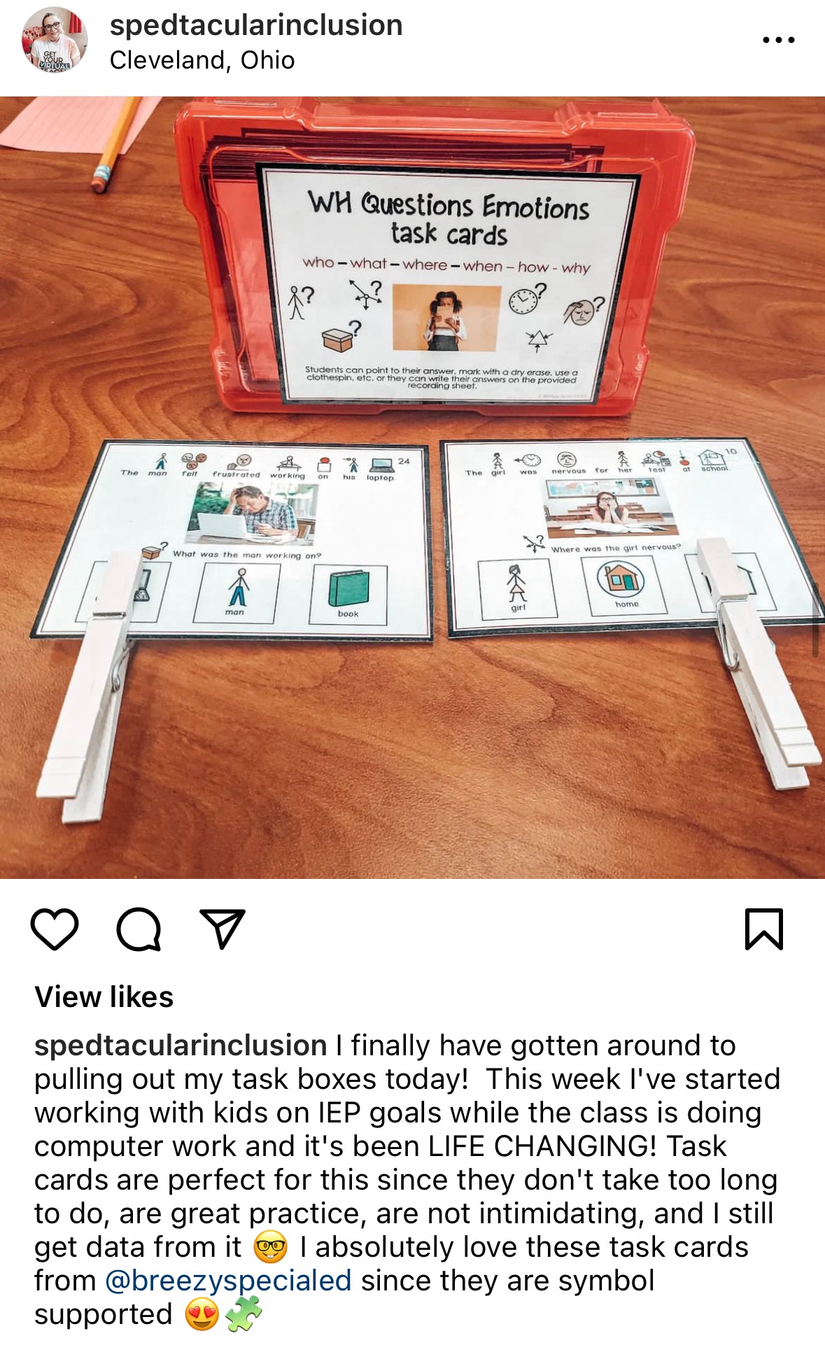 WH Questions Emotions and Feelings task cards for autism and special education