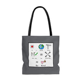 GRAY Be Kind Symbol Quote Tote Bag by Breezy Special Ed