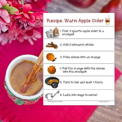 Fall and Halloween Visual Recipes for Special Education