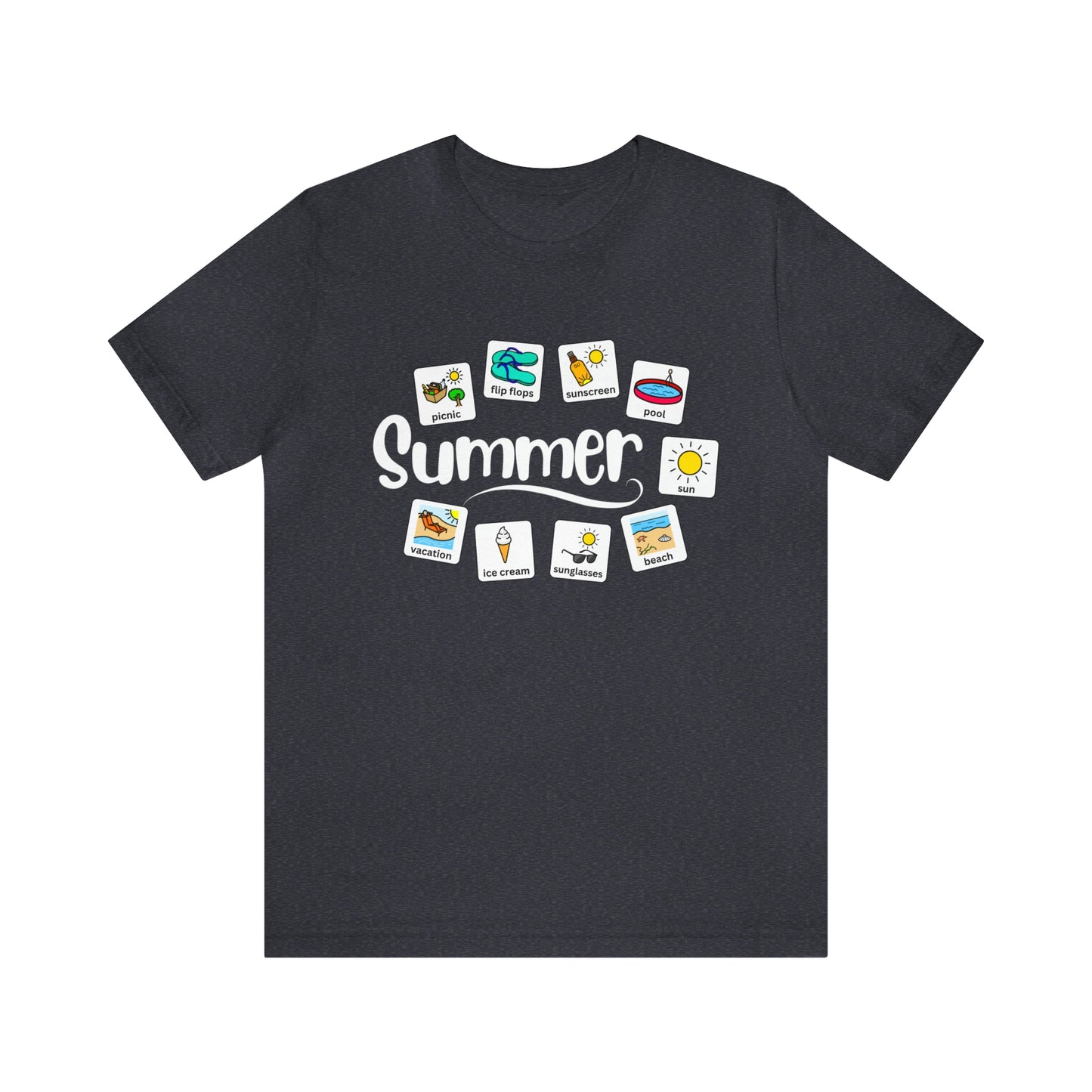 Summer Special Education Teacher Tee with Widgit Symbol Support
