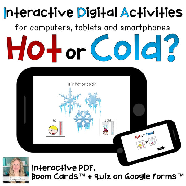 Hot or Cold ⋅ Digital PDF and Boom Cards ⋅ Interactive Activities for Special Ed