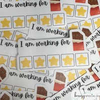 I am working for chocolate | token board | Special Education Teacher Sticker