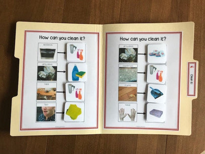Special Education Kitchen / Cooking Life Skill File Folders - Set 2 11pk - Fully Prepped
