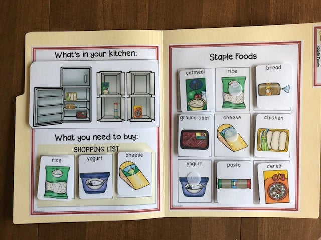 Special Education Kitchen / Cooking Life Skill File Folders - Set 2 11pk - Fully Prepped