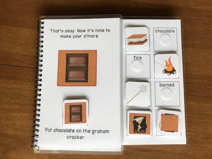 S'mores Visual Recipe and Adapted Book for Special Education - Fully Prepped