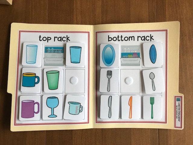 Special Education Kitchen / Cooking Life Skill File Folders - Set 2 11pk - Fully Prepped