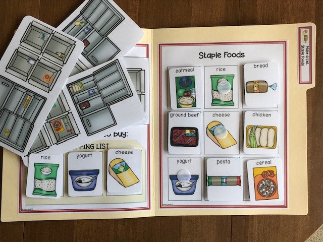 Special Education Kitchen / Cooking Life Skill File Folders - Set 2 11pk - Fully Prepped