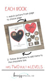 Valentine's Day Adapted Books Following Directions + Sequencing for Special Ed