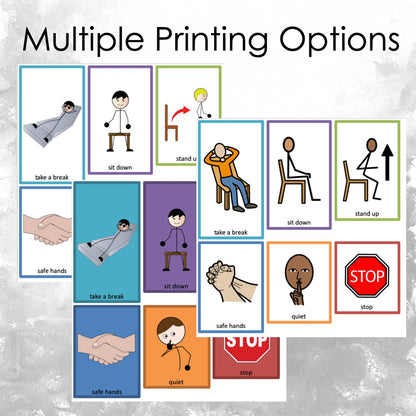 Visual Rules Keychain / Lanyard for Special Education