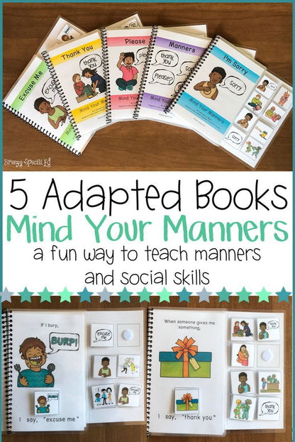 special education adapted books for manners 