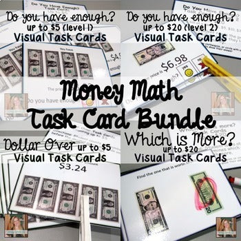 Visual Money Math Money Math Visual Task Card Bundle (special education) – Breezy Special Ed