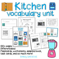 Kitchen Vocabulary Life Skills Unit (Special Education)