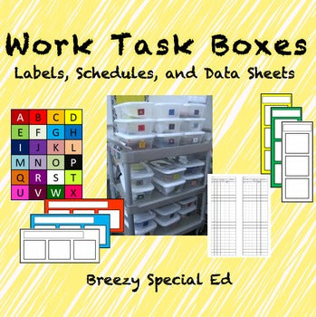 Work Task Schedules, Labels, and Data Sheets