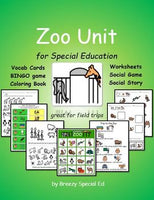 Zoo Unit for Field Trips {Special Education}