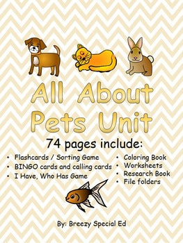 Caring for Pets Unit (Special Education or Early Childhood)