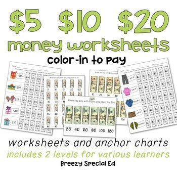 money worksheets special education