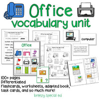 Office / Computer Room Vocabulary Unit for Special Education