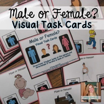 Male or Female? Visual Task Cards for Special Education