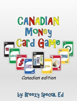 Canadian Money Math Identification Card Game