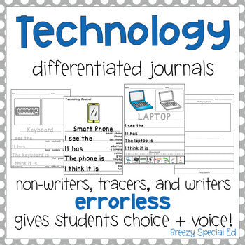 Technology Themed Errorless Differentiated Journal Writing for Special Education