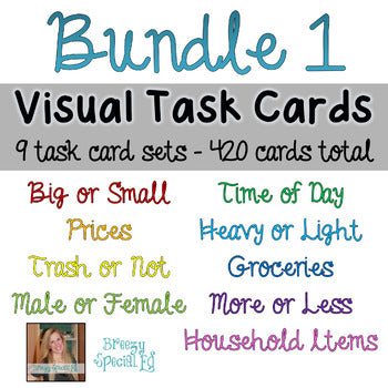 Visual Task Card *BUNDLE* for special education