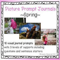Picture Journal Prompts {Leveled Writing} Spring Themed