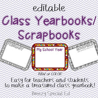 End of the Year Class Scrapbook / Yearbook *Editable*