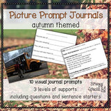 Fall / Autumn / Back to School Picture Journal Prompts {Leveled Writing}