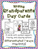 Grandparents Day Cards: Differentiated for ALL your Special Education Students