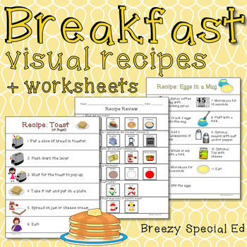 Breakfast Visual Recipes for Special Education
