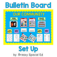 Community Signs and Places Bulletin Board for Special Education (FREE)