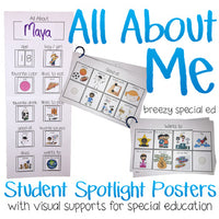 All About Me Posters - Student Spotlight - for Special Education