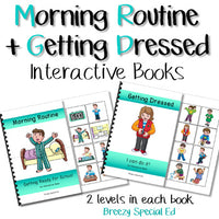 Morning Routine and Getting Dressed Interactive/Adapted for Special Ed