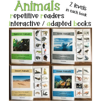 Animal Habitats outlet Adapted Books for Special Education