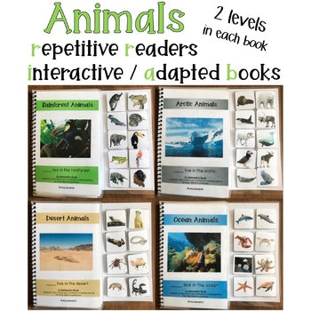 Animal Habitats - Repetitive Readers Interactive (Adapted) Books for Special Ed