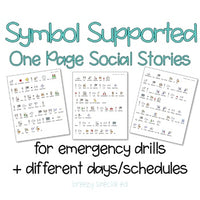 Social Narratives for Emergency Drills + Different Days - Autism and Special Ed