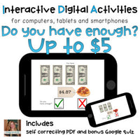 dollar over do you have enough money math life skill digital task card activity