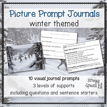 Picture Journal Prompts WINTER {Leveled Writing} Great for Special Ed