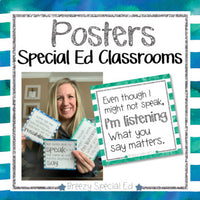 Breezy Special Ed Classroom Inspirational Posters