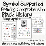 Black History - Symbol Supported Picture Reading Comprehension for Special Ed
