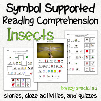 Insects - Symbol Supported Picture Reading Comprehension for Special Education