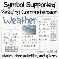 Weather - Symbol Supported Picture Reading Comprehension for Special Education
