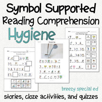 hygiene symbol reading comprehension stories and activities for special education